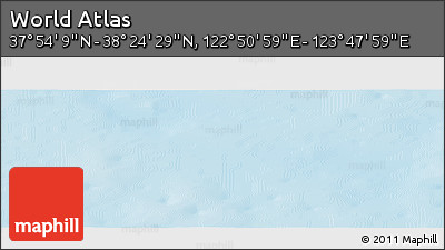Physical Panoramic Map of the Area around 38° 9' 19" N, 123° 19' 29" E