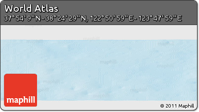 Physical Panoramic Map of the Area around 38° 9' 19" N, 123° 19' 29" E