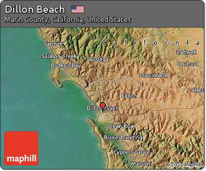 Satellite Map of Dillon Beach