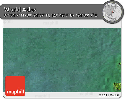 Satellite 3D Map of the Area around 38° 9' 19" N, 124° 10' 30" E