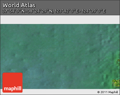 Satellite 3D Map of the Area around 38° 9' 19" N, 124° 10' 30" E