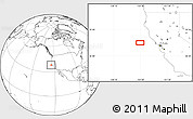 Blank Location Map of the area around 38° 9' 19" N, 124° 52' 30" W