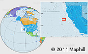 Political Location Map of the area around 38° 9' 19" N, 124° 52' 30" W