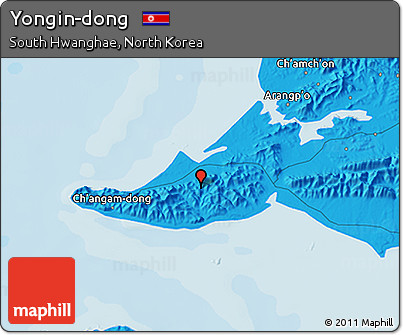 Political 3D Map of Yongin-dong