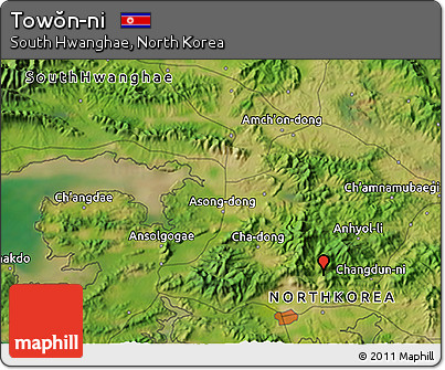 Satellite 3D Map of Towŏn-ni
