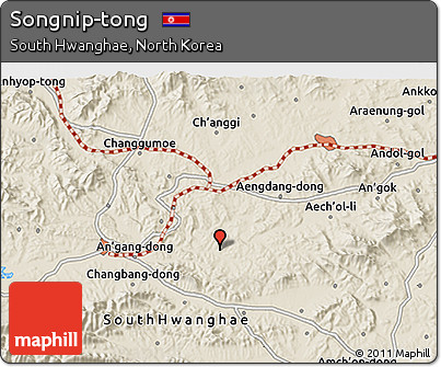 Shaded Relief 3D Map of Songnip-tong
