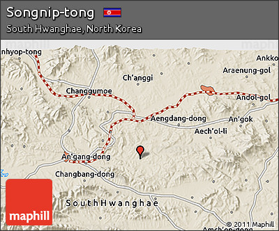 Shaded Relief 3D Map of Songnip-tong