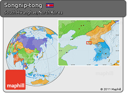 Political Location Map of Songnip-tong