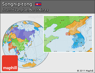 Political Location Map of Songnip-tong