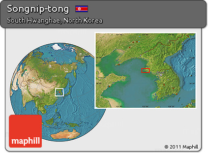 Satellite Location Map of Songnip-tong