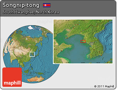 Satellite Location Map of Songnip-tong