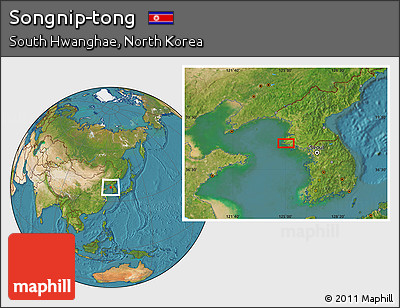 Satellite Location Map of Songnip-tong
