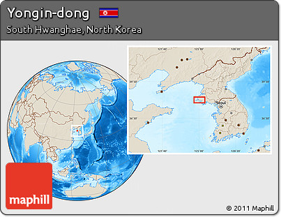 Shaded Relief Location Map of Yongin-dong