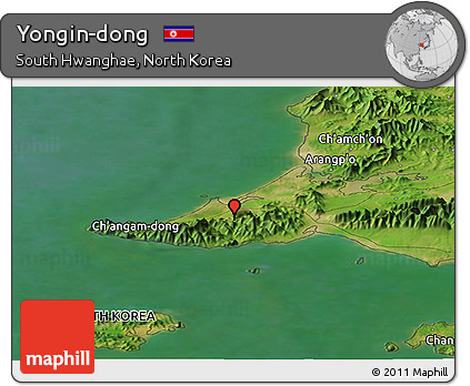 Satellite Panoramic Map of Yongin-dong