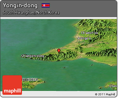 Satellite Panoramic Map of Yongin-dong