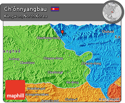 Political 3D Map of Ch'ŏnnyangbau