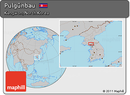Gray Location Map of Pulgŭnbau