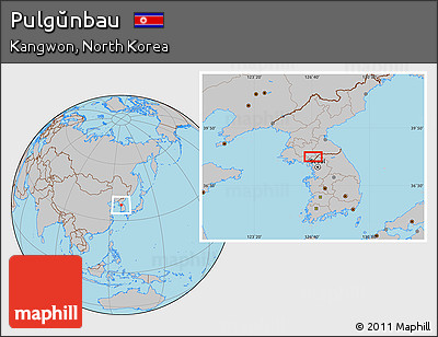 Gray Location Map of Pulgŭnbau