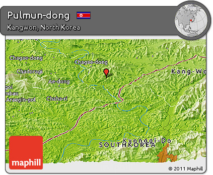 Physical Panoramic Map of Pulmun-dong