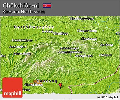 Physical Panoramic Map of Chŏkch'ŏn-ni