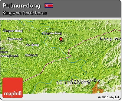Physical Panoramic Map of Pulmun-dong