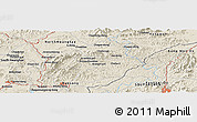 Shaded Relief Panoramic Map of the area around 38° 9' 19" N, 126° 43' 29" E