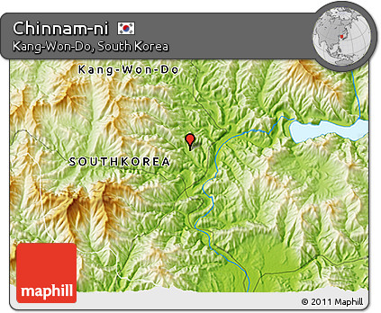 Physical 3D Map of Chinnam-ni