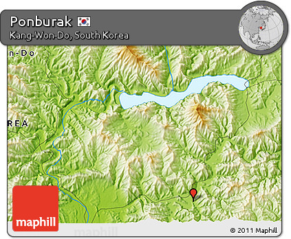 Physical 3D Map of Ponburak