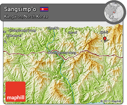 Physical 3D Map of Sangsimp'o