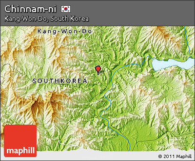 Physical 3D Map of Chinnam-ni