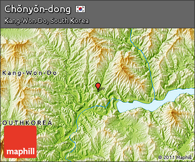 Physical 3D Map of Chŏnyŏn-dong
