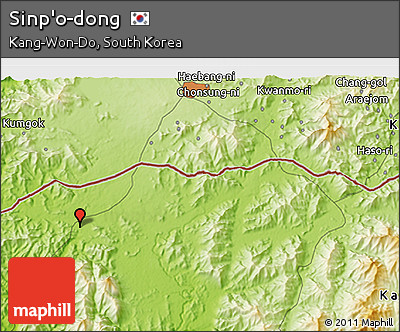 Physical 3D Map of Sinp'o-dong