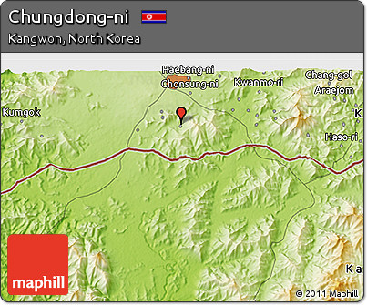 Physical 3D Map of Chungdong-ni