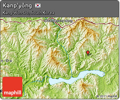 Physical 3D Map of Kanp'yŏng