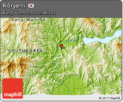 Physical 3D Map of Kŏrye-ri