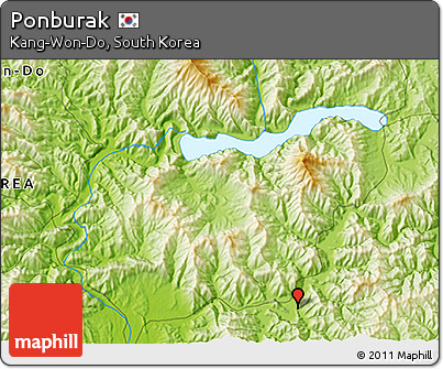 Physical 3D Map of Ponburak
