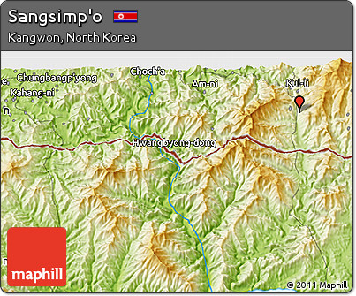 Physical 3D Map of Sangsimp'o
