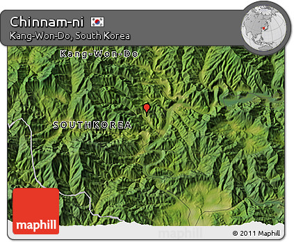 Satellite 3D Map of Chinnam-ni