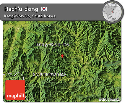 Satellite 3D Map of Hach'u-dong