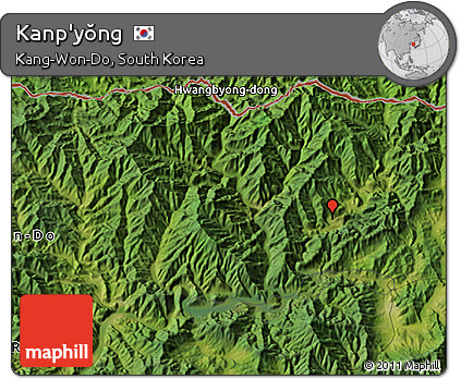 Satellite 3D Map of Kanp'yŏng