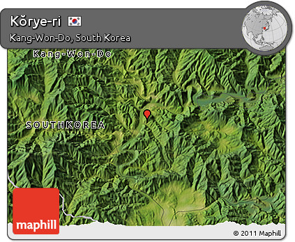 Satellite 3D Map of Kŏrye-ri