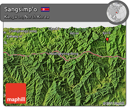 Satellite 3D Map of Sangsimp'o