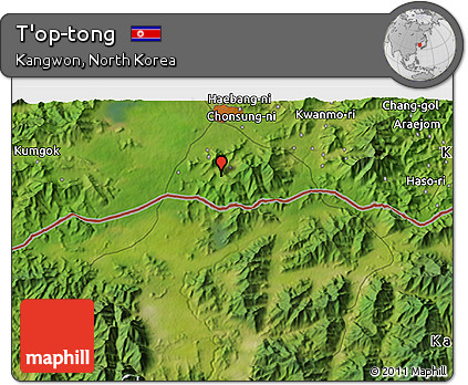 Satellite 3D Map of T'op-tong