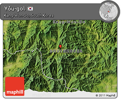 Satellite 3D Map of Yŏu-gol