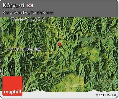 Satellite 3D Map of Kŏrye-ri