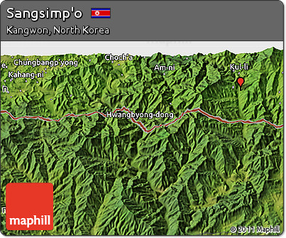Satellite 3D Map of Sangsimp'o