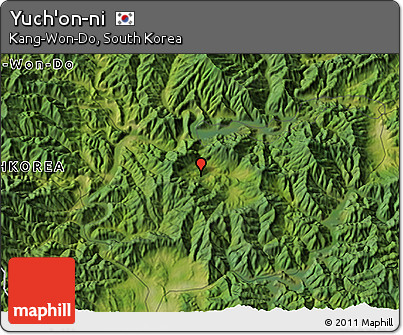 Satellite 3D Map of Yuch'on-ni