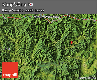 Satellite 3D Map of Kanp'yŏng