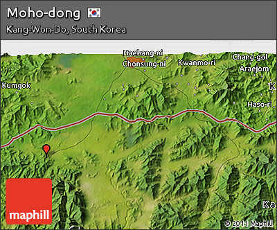 Satellite 3D Map of Moho-dong
