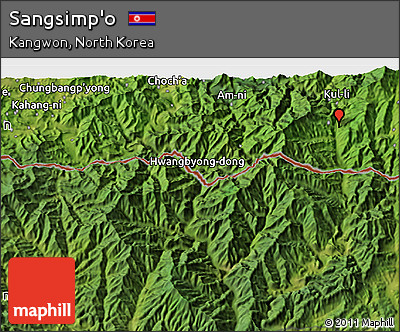 Satellite 3D Map of Sangsimp'o